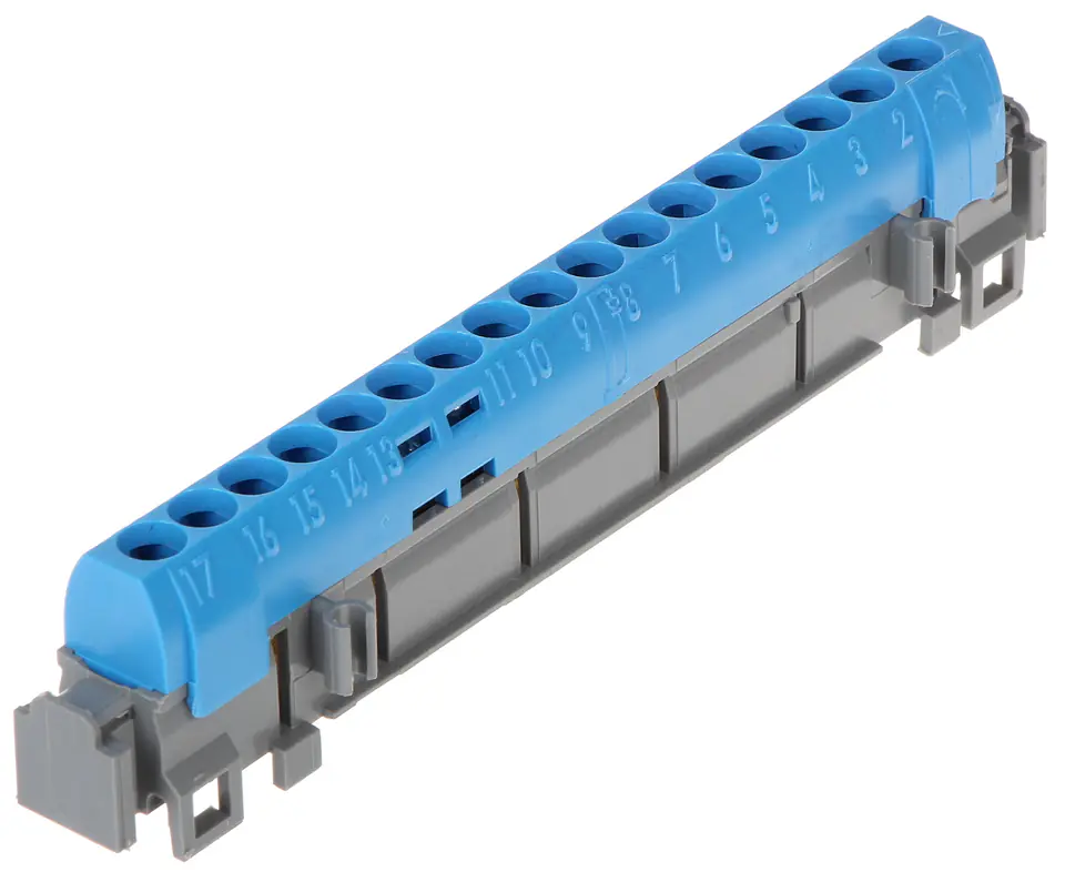 ⁨Connection strip 17-hole blue IP2xN17 004845⁩ at Wasserman.eu