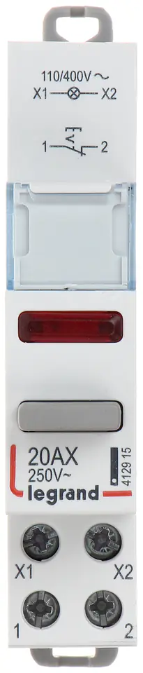 ⁨ŁĄCZNIK PRZYCISKOWY POJEDYNCZY BISTABILNY Z LAMPKĄ LE-412915 1X NC 20 A LEGRAND⁩ w sklepie Wasserman.eu