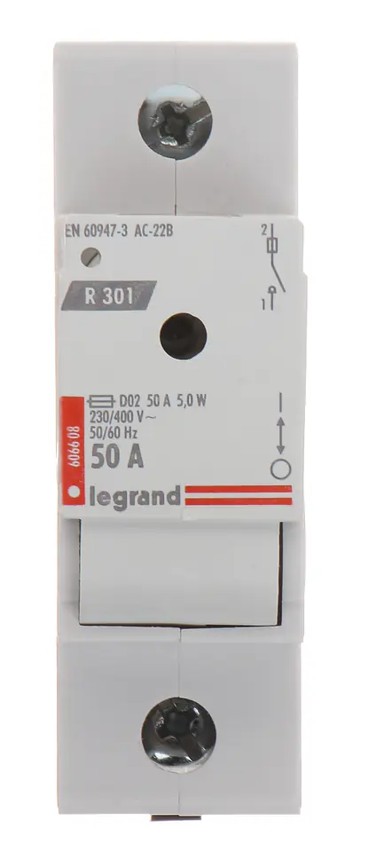 ⁨FUSE DISCONNECTOR LE-606608 SINGLE-PHASE 50 A D02 LEGRAND⁩ at Wasserman.eu