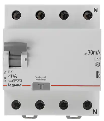 ⁨Residual current circuit breaker 4P 40A 0,03A type AC P304 RX3 402063⁩ at Wasserman.eu