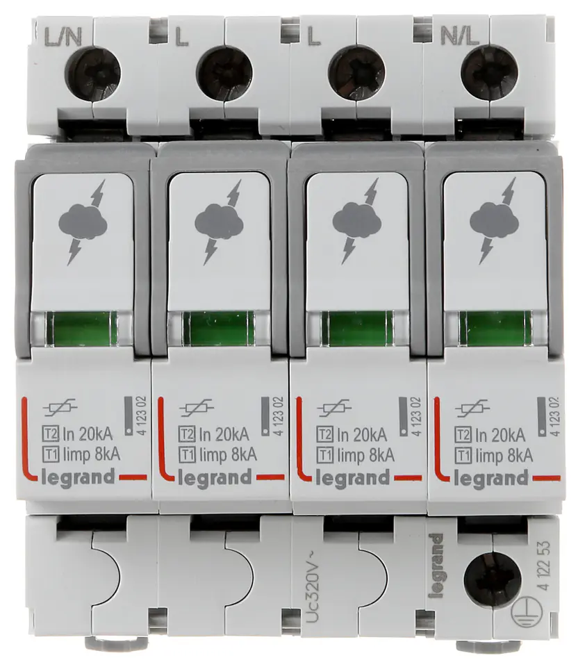 ⁨SURGE ARRESTER LE-412253 THREE-PHASE TYPE 1+2 LEGRAND⁩ at Wasserman.eu