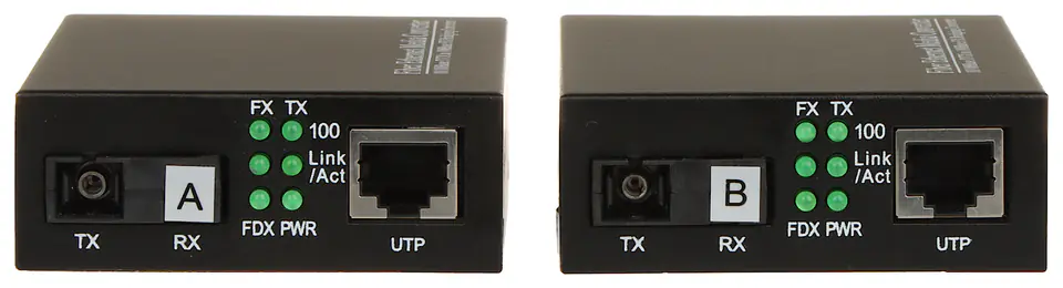 ⁨SINGLE-MODE MEDIA CONVERTER OM1-SM SET TXRX⁩ at Wasserman.eu