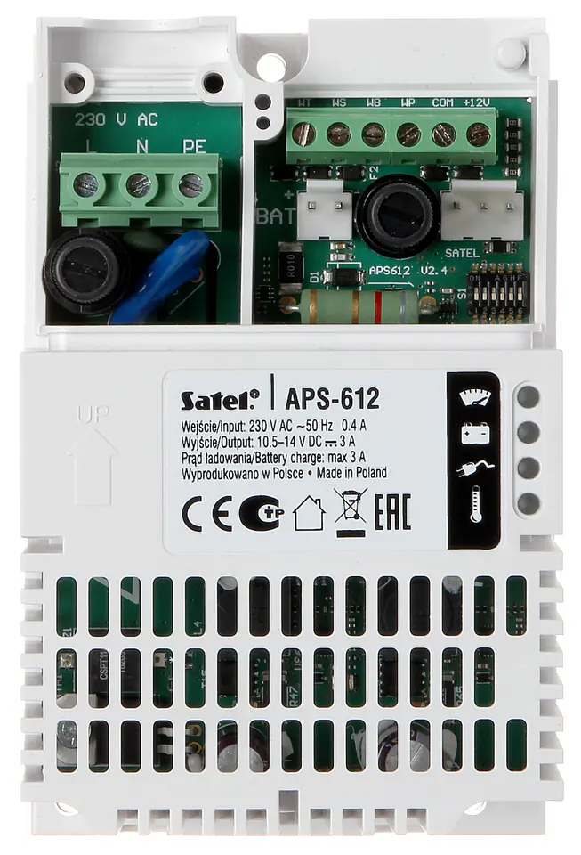 ⁨BUFFER SWITCHING POWER SUPPLY APS-612 SATEL⁩ at Wasserman.eu