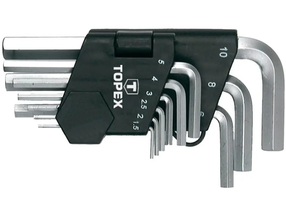 ⁨1.5-10mm hex wrenches, 9 short hex keys 35D955⁩ at Wasserman.eu