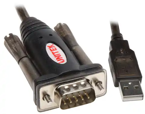 ⁨UNITEK Y-105 serial cable Black 1.5 m USB Type-A DB-9⁩ at Wasserman.eu