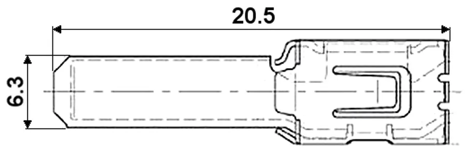 ⁨KONEKTOR MĘSKI KSW-6.3/2.5*P100⁩ w sklepie Wasserman.eu