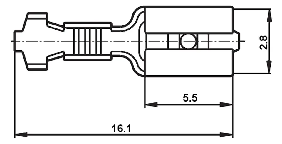 KONEKTOR ŻEŃSKI KSG-2.8/1.0*P100 w sklepie Wasserman.eu