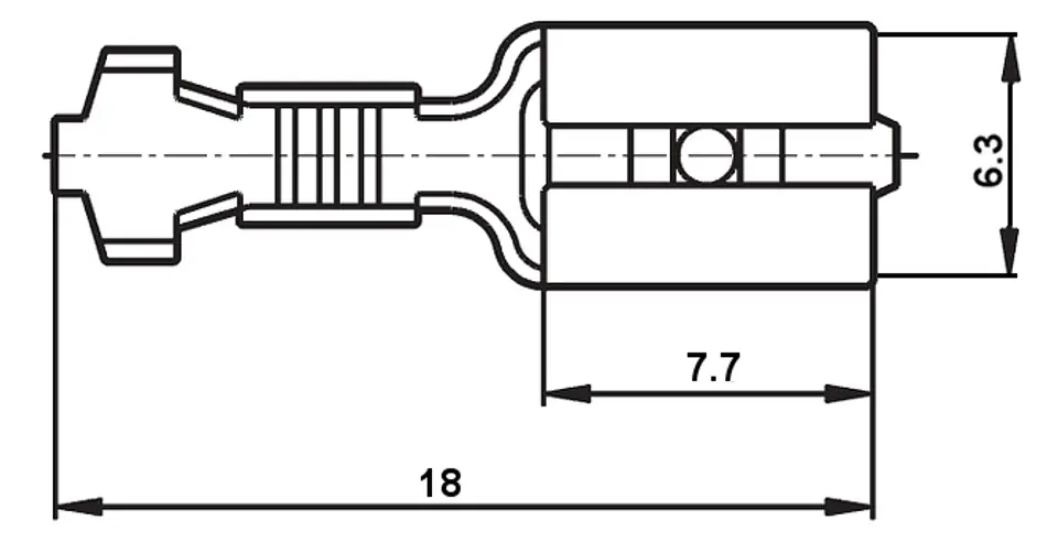 KONEKTOR ŻEŃSKI KSG-6.3/2.5*P100 w sklepie Wasserman.eu