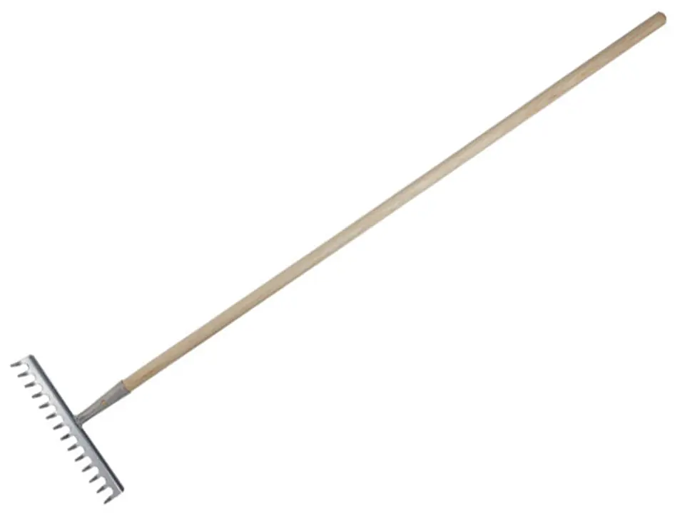 Stalco steel rake (10 teeth, handle 130 cm) at Wasserman.eu