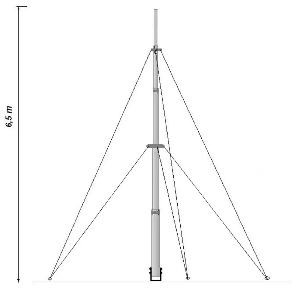 ⁨MASZT TELESKOPOWY MT-6.5A/CT 6.5 m⁩ w sklepie Wasserman.eu