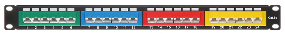 ⁨PATCH PANEL RJ-45 PP-24/RJ-KAT⁩ at Wasserman.eu