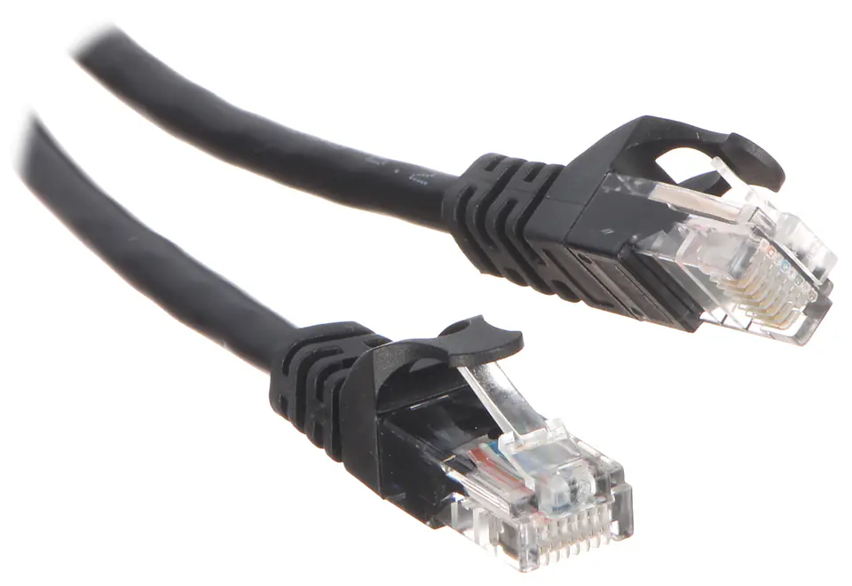 ⁨PATCHCORD RJ45/1.8-BLACK 1.8 m⁩ w sklepie Wasserman.eu