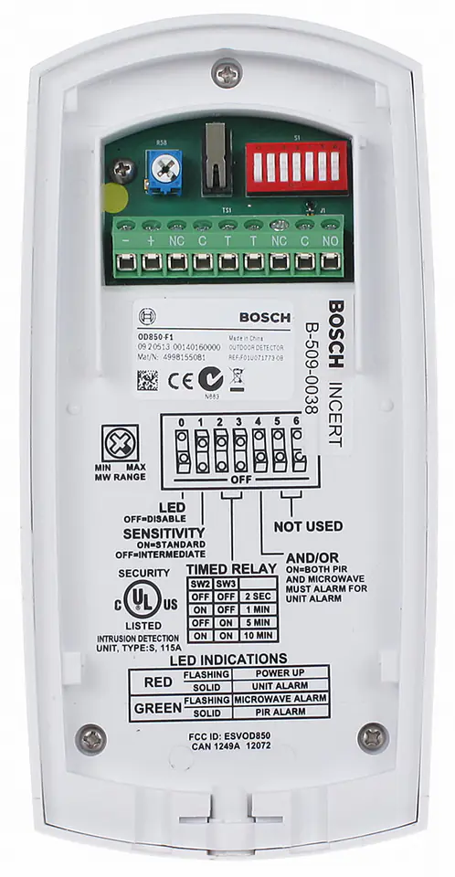 ⁨ZEWNĘTRZNA CZUJKA DUALNA MIKROFALA + PIR OD850 BOSCH⁩ w sklepie Wasserman.eu