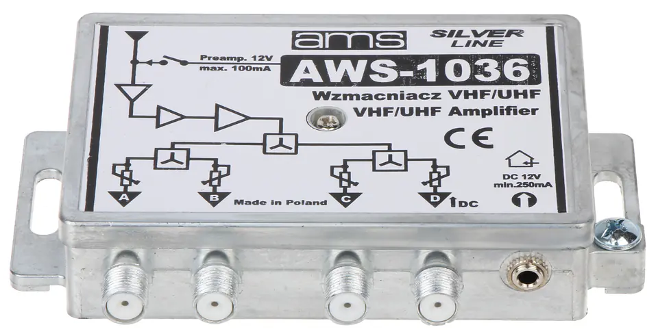 ⁨WZMACNIACZ ANTENOWY AWS-1036 AMS⁩ w sklepie Wasserman.eu