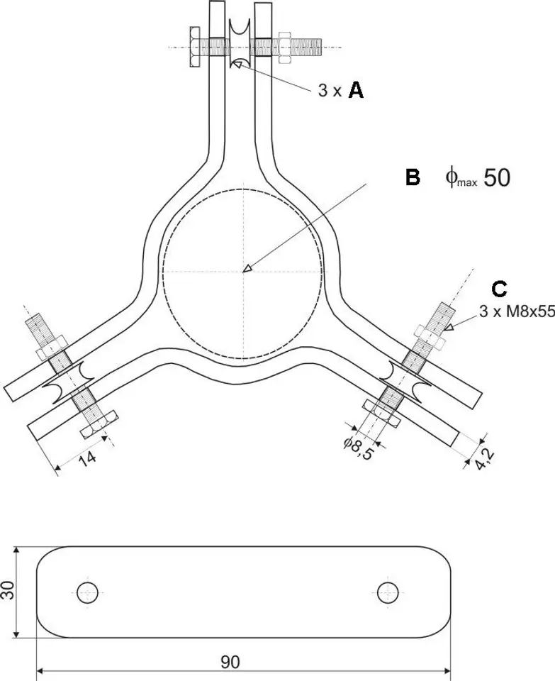 ⁨CLAMPING CLAMP FOR LASHINGS SR-3050E⁩ at Wasserman.eu