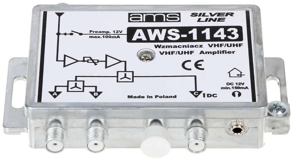 ⁨WZMACNIACZ ANTENOWY AWS-1143 AMS⁩ w sklepie Wasserman.eu