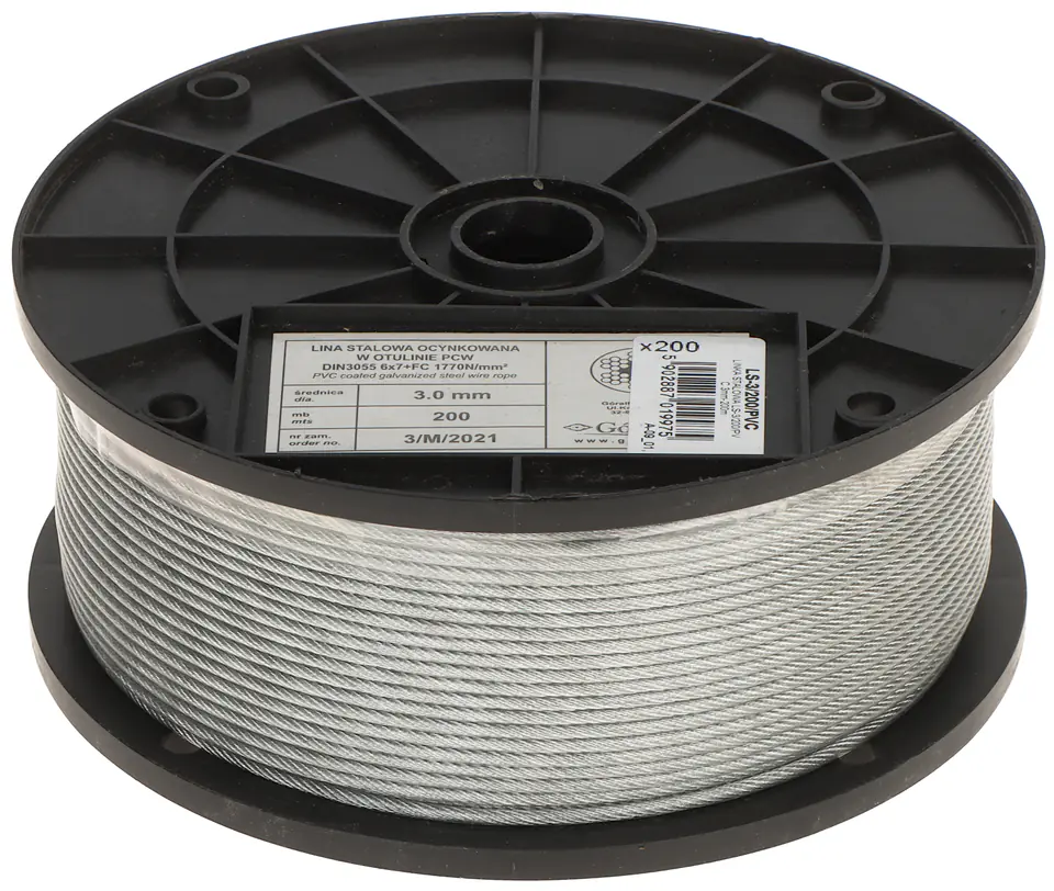 STEEL CABLE LS-3/200/PVC at Wasserman.eu