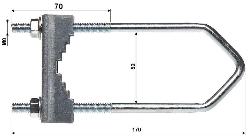 ⁨CLAMPING CLAMP OZ-50/M8X150⁩ at Wasserman.eu