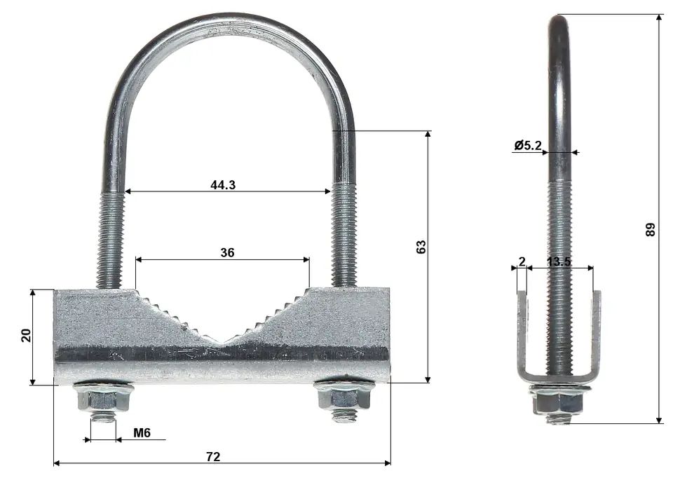 ⁨OBEJMA ZACISKOWA OZ-43/M6⁩ w sklepie Wasserman.eu