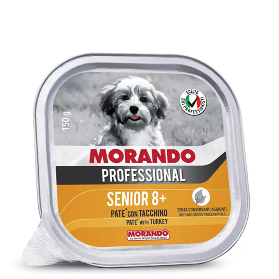 ⁨MORANDO PRO DOG SENIOR Pâté with turkey 150g⁩ at Wasserman.eu