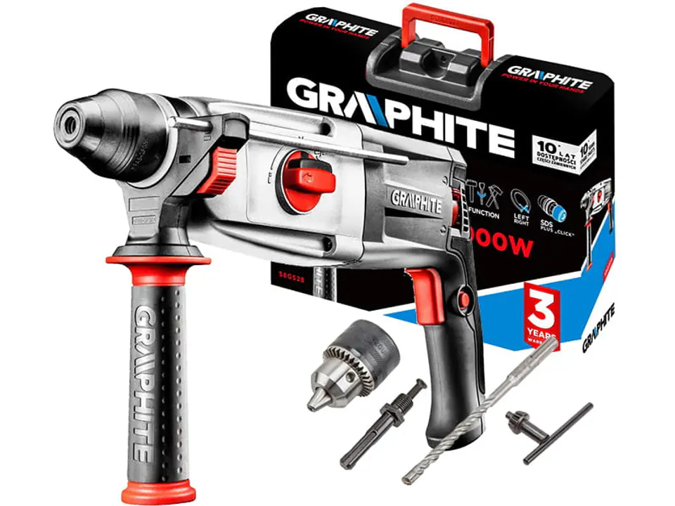 Hammer drill SDS + Graphite 900W, case 58G528 at Wasserman.eu