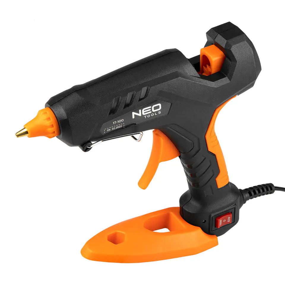 ⁨Set: 11mm glue gun, 60/100W, 12 glue cartridges, 3 finger protectors, case⁩ at Wasserman.eu