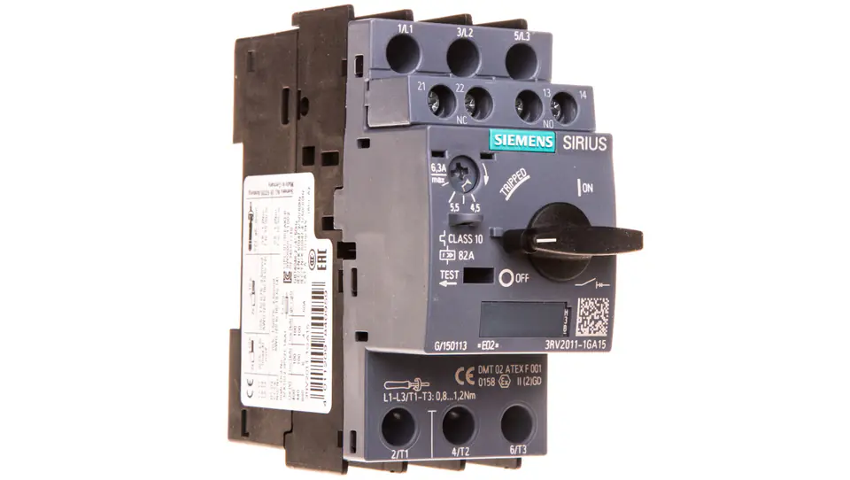 ⁨Motor circuit breaker 3P 2,2kW 4-6,3A 1Z 1R S00 3RV2011-1GA15⁩ at Wasserman.eu