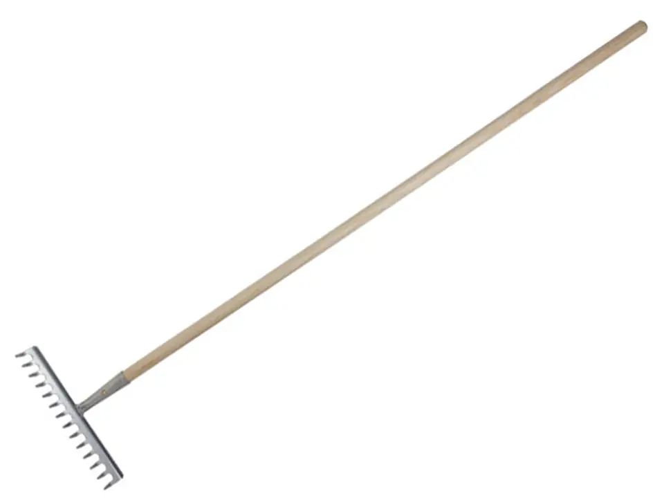 Stalco steel rake (12 teeth, handle 130 cm) at Wasserman.eu
