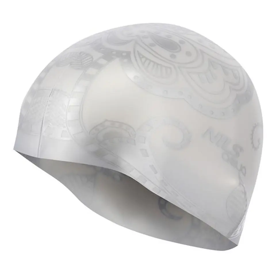 ⁨G-TYPE WOMAN F221 SILVER PATTERN SILICONE CAP NILS AQUA⁩ at Wasserman.eu