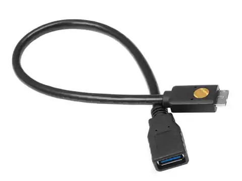 ⁨Kabel USB OTG 3.0 - microUSB 3.0 czarny KAB000184⁩ w sklepie Wasserman.eu