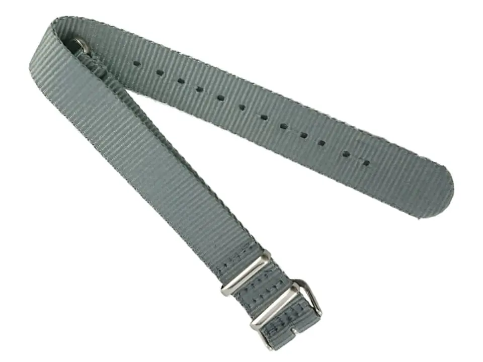 Cloth strap for watch (16 mm, dark gray) at Wasserman.eu