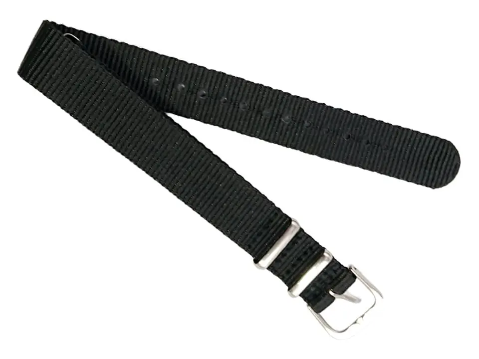 Cloth strap for watch (16 mm, black) at Wasserman.eu