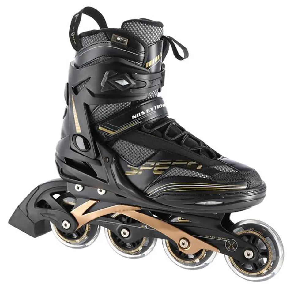 ⁨NA2150 BLACK AND GOLD SIZE 44 NILS EXTREME SKATES⁩ at Wasserman.eu