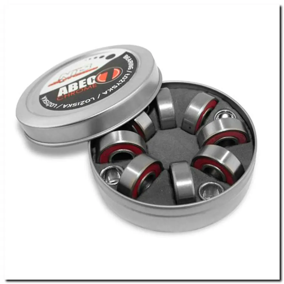 ABEC-7 RS RED CHROME ŁOŻYSKA (8 szt) OPAK. METAL NILS EXTREME w sklepie Wasserman.eu