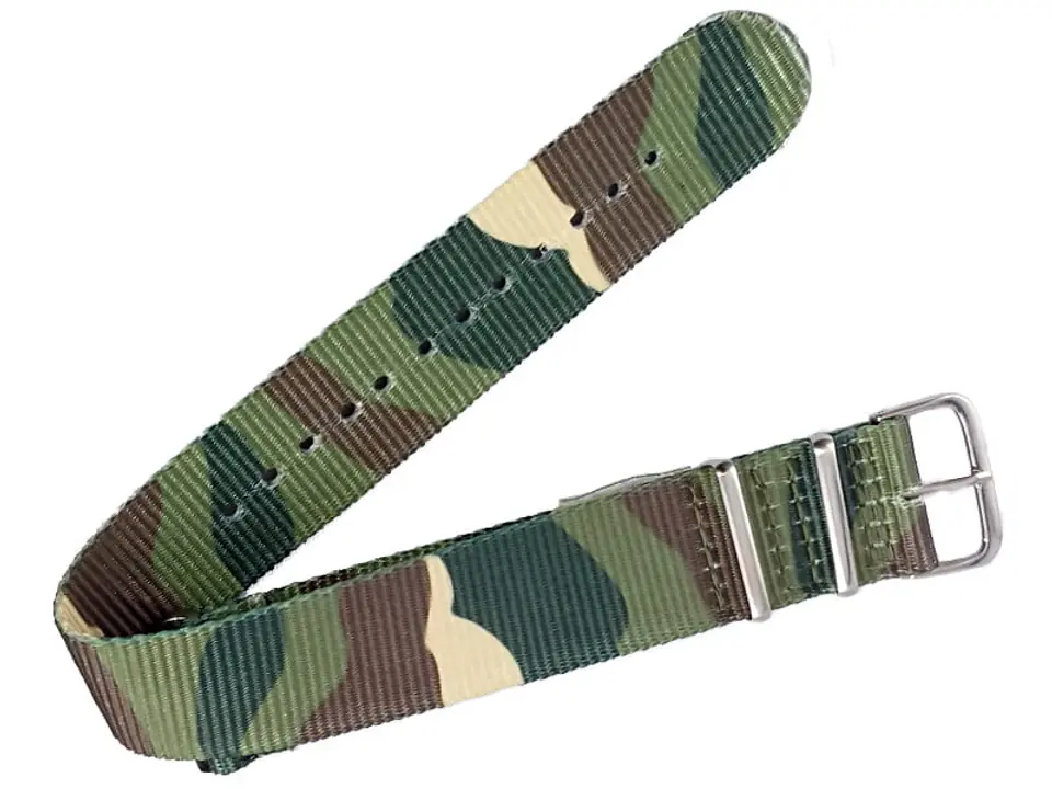 Cloth strap for watch (22 mm, camo) at Wasserman.eu