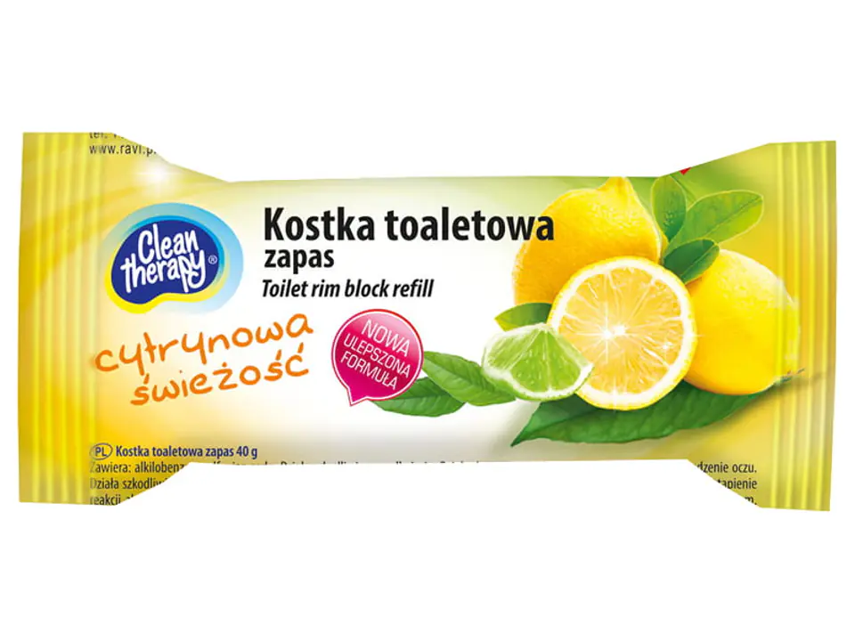 ⁨Kostka toaletowa zapas 40g (Cytrynowa świeżość)⁩ w sklepie Wasserman.eu