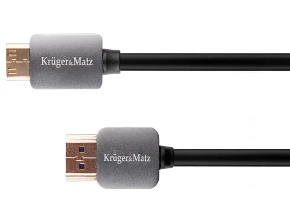 ⁨HDMI cable - mini HDMI plug-plug (A-C) 1.8m Kruger & Matz KM0325⁩ at Wasserman.eu