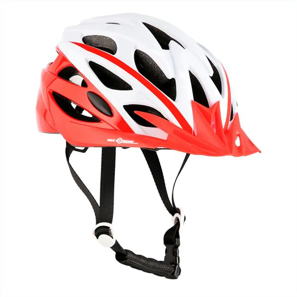 ⁨MTW210 WHITE AND RED SIZE L (59-65CM) NILS EXTREME HELMET⁩ at Wasserman.eu
