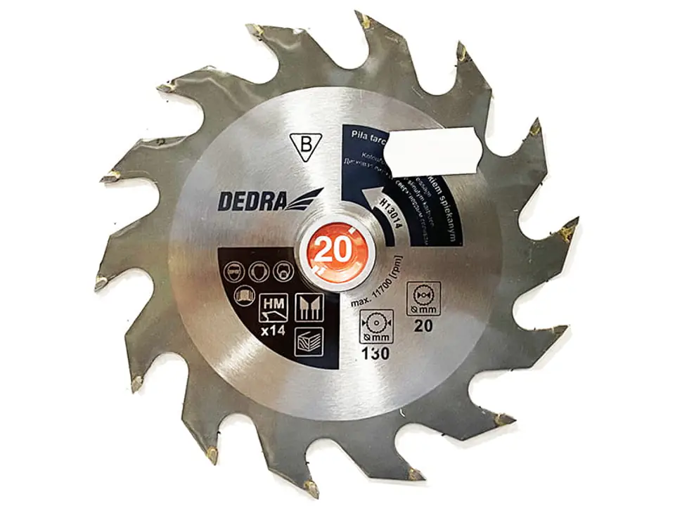 ⁨Wood circular saw Dedra carbide (130 mm, 14 teeth)⁩ at Wasserman.eu