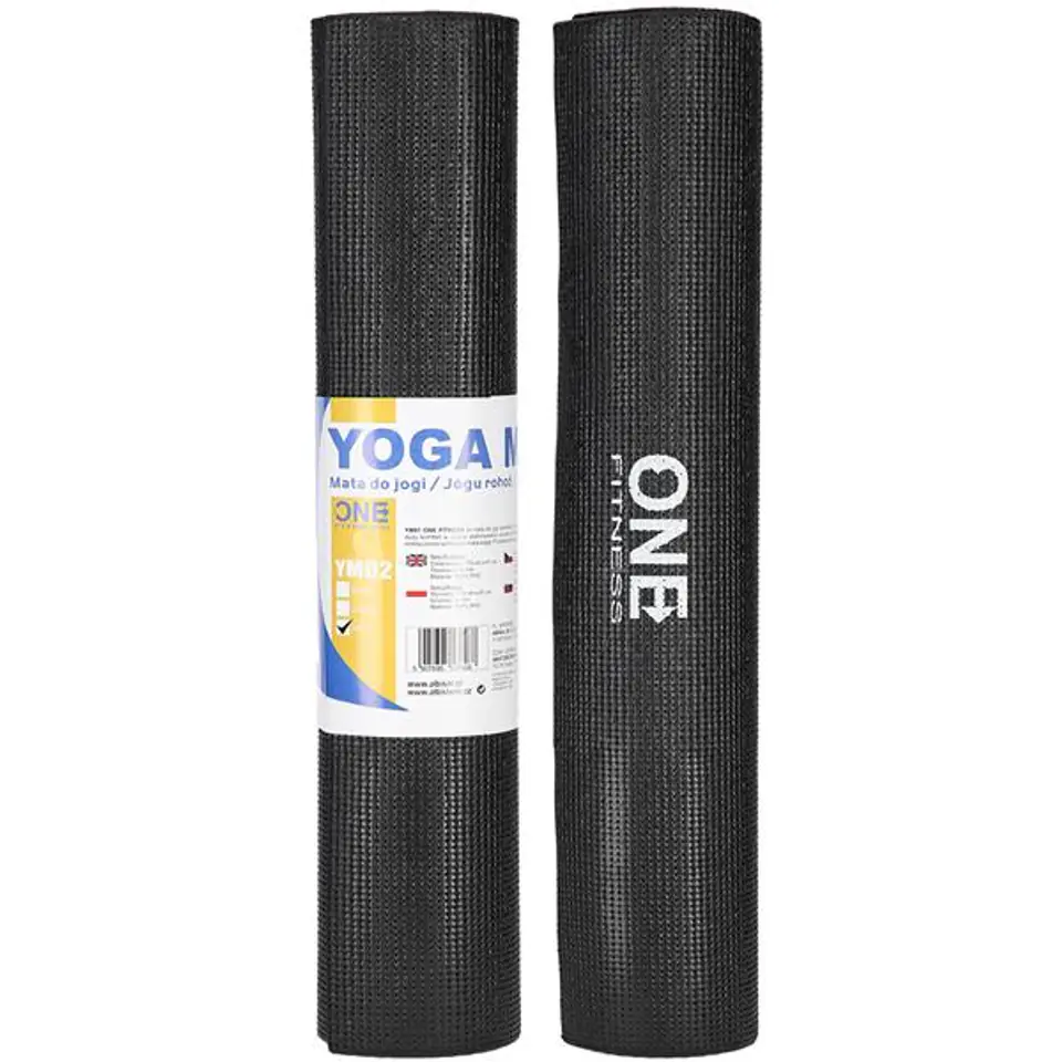 ⁨YM02 BLACK YOGA MAT ONE FITNESS⁩ at Wasserman.eu