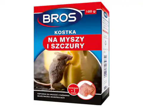 ⁨BROS mouse and rat poison cube 100g Bros 1699⁩ at Wasserman.eu