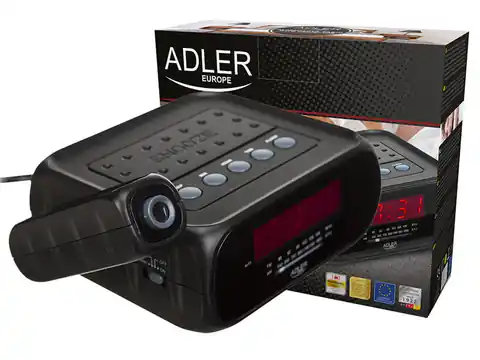 ⁨AM / FM clock radio with the Adler AD 1120 projector⁩ at Wasserman.eu