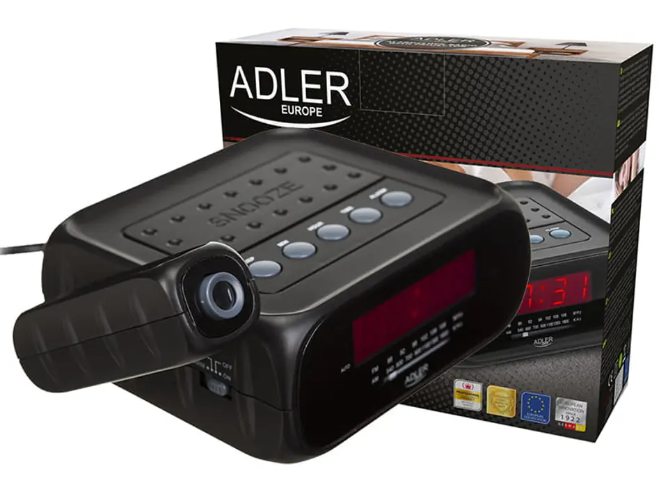 AM / FM clock radio with the Adler AD 1120 projector at Wasserman.eu