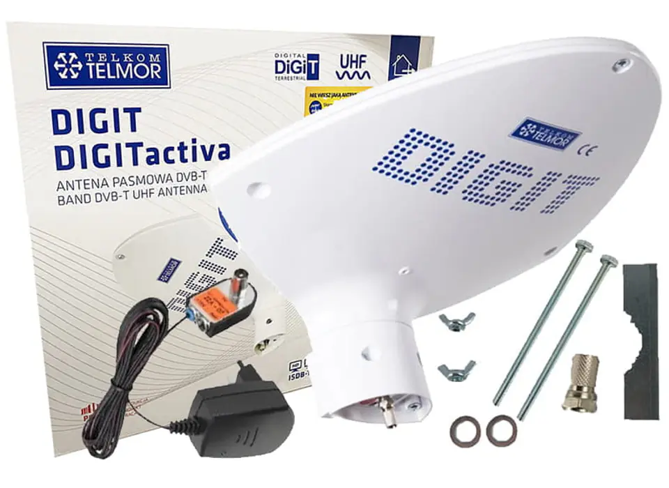 ⁨ANTENNA TELMOR DIGIT ACTIVA ACTIVE DVB-T POWER SUPPLY white⁩ at Wasserman.eu