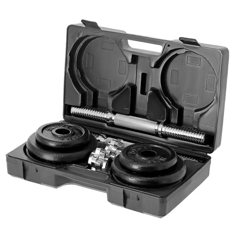 ⁨ST20 BLACK 2 x 10 KG DUMBBELLS IN A SUITCASE HMS⁩ at Wasserman.eu