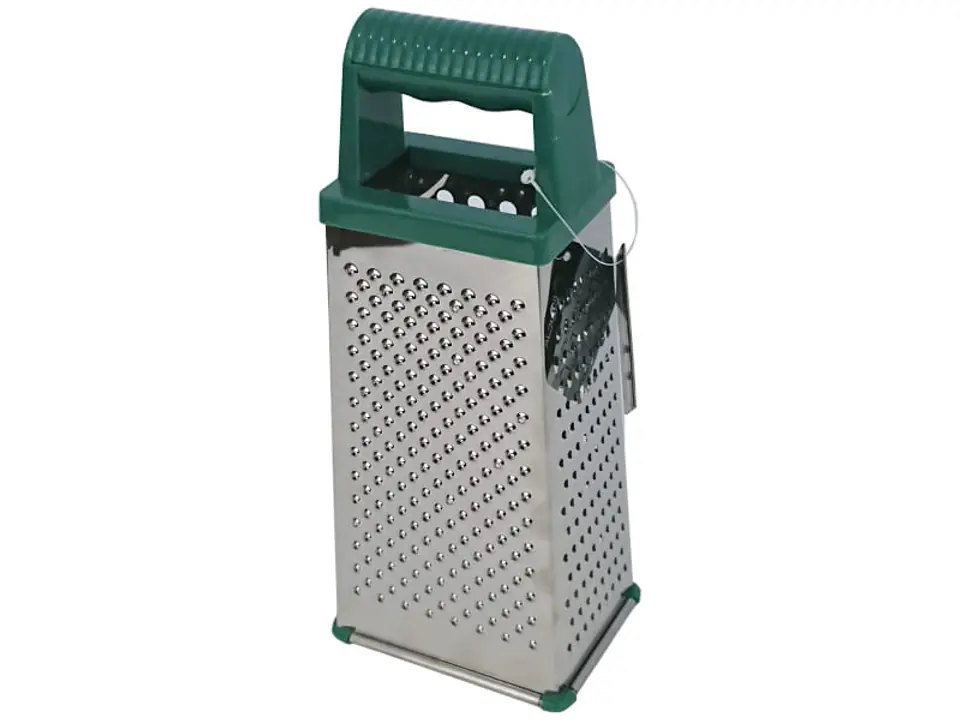 ⁨Practico stainless grater (4 sides, green handle)⁩ at Wasserman.eu