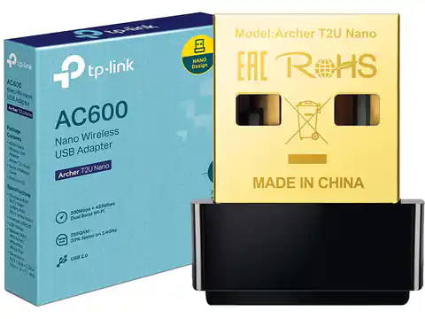 ⁨Karta wifi USB, AC600 Tp-Link Archer T2U Nano 2,4 i 5GHz⁩ w sklepie Wasserman.eu
