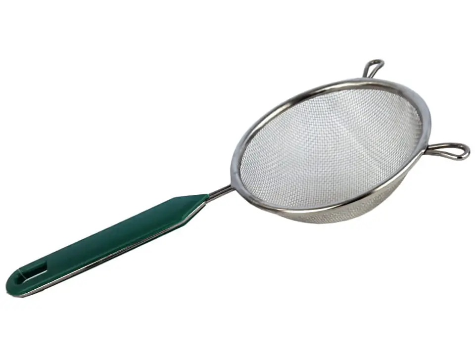 ⁨Practico stainless steel strainer (10 cm, green handle)⁩ at Wasserman.eu