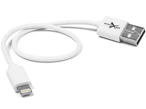 ⁨Kabel do iPhone Lightning 30cm biały eXtreme⁩ w sklepie Wasserman.eu