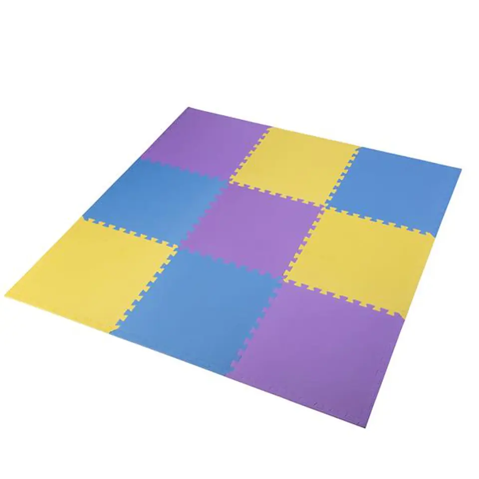 ⁨MP10 PUZZLE MAT MULTIPACK YELLOW-BLUE-PURPLE 9 ELEMENTS 10MM ONE FITNESS⁩ at Wasserman.eu